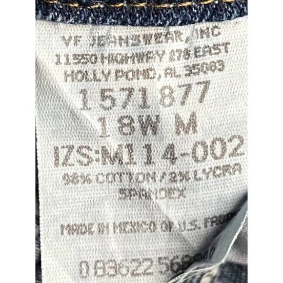 Riders Denim Jeans Womens Relaxed Fit Dark Wash Cotton Plus Size 18W 18 NEW - Picture 7 of 8